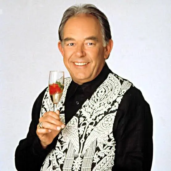 Robin Leach, host of Lifestyles of the Rich and Famous, who held his celebration at Viva Las Vegas Weddings